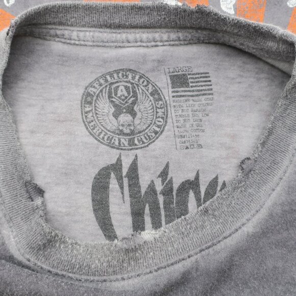 x2 Vintage Y2K Buckle Affliction Lot T-Shirts Chica Motorcycle Chris Kyle Large - Picture 7 of 8